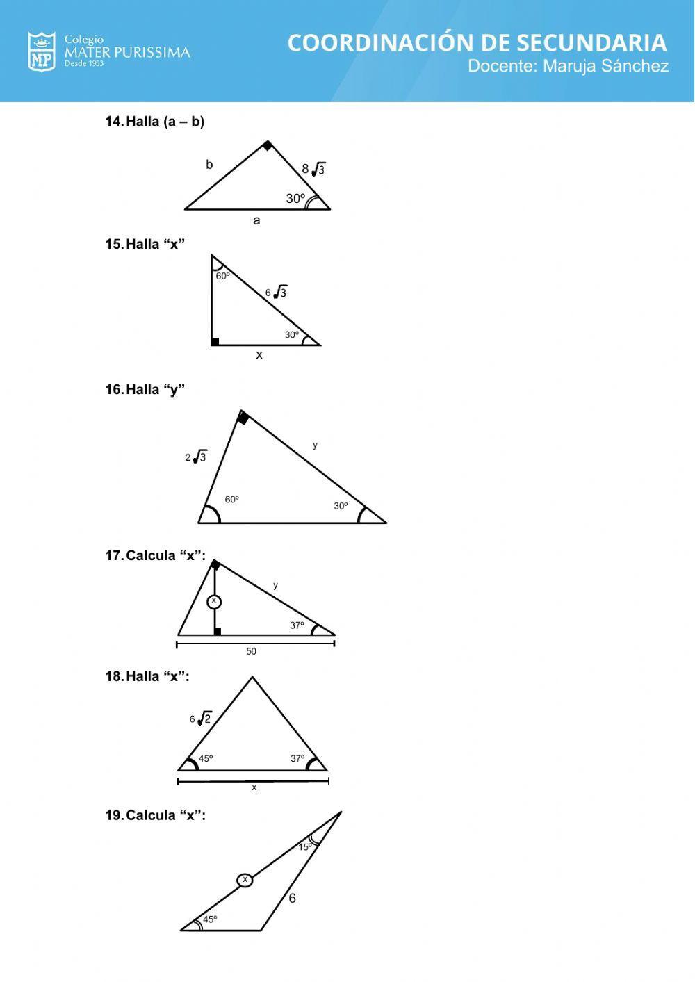 Triángulos notables