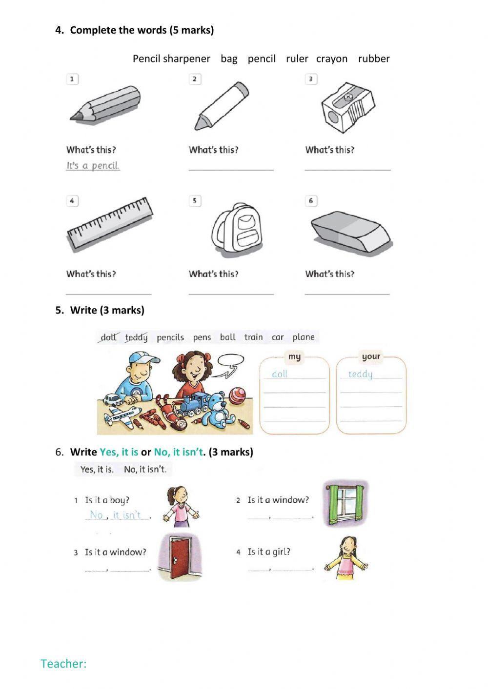 Mid year exam little house 1