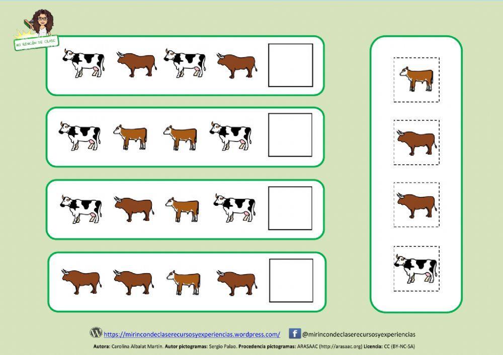 Lógica: Serie animales de granja