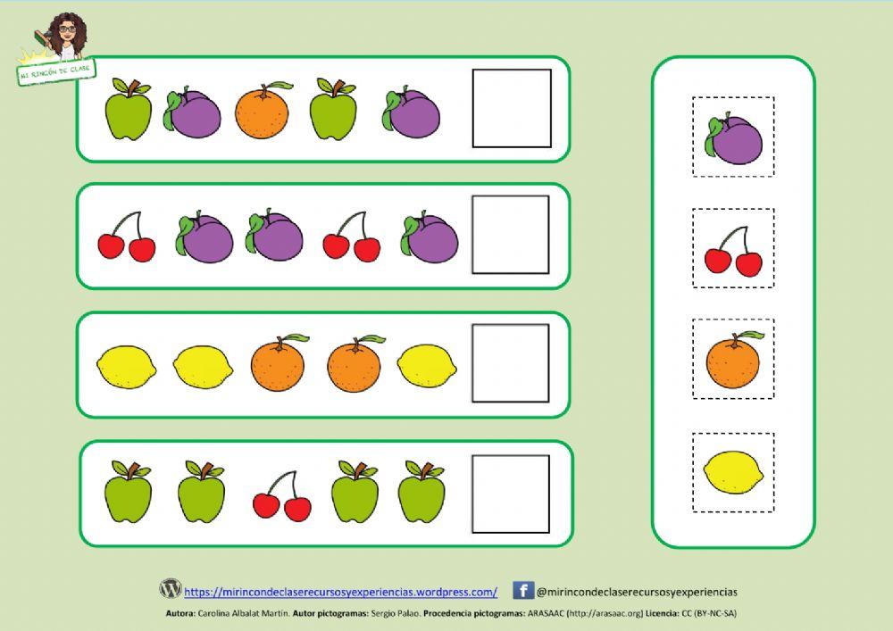 Lógica: Series productos del huerto
