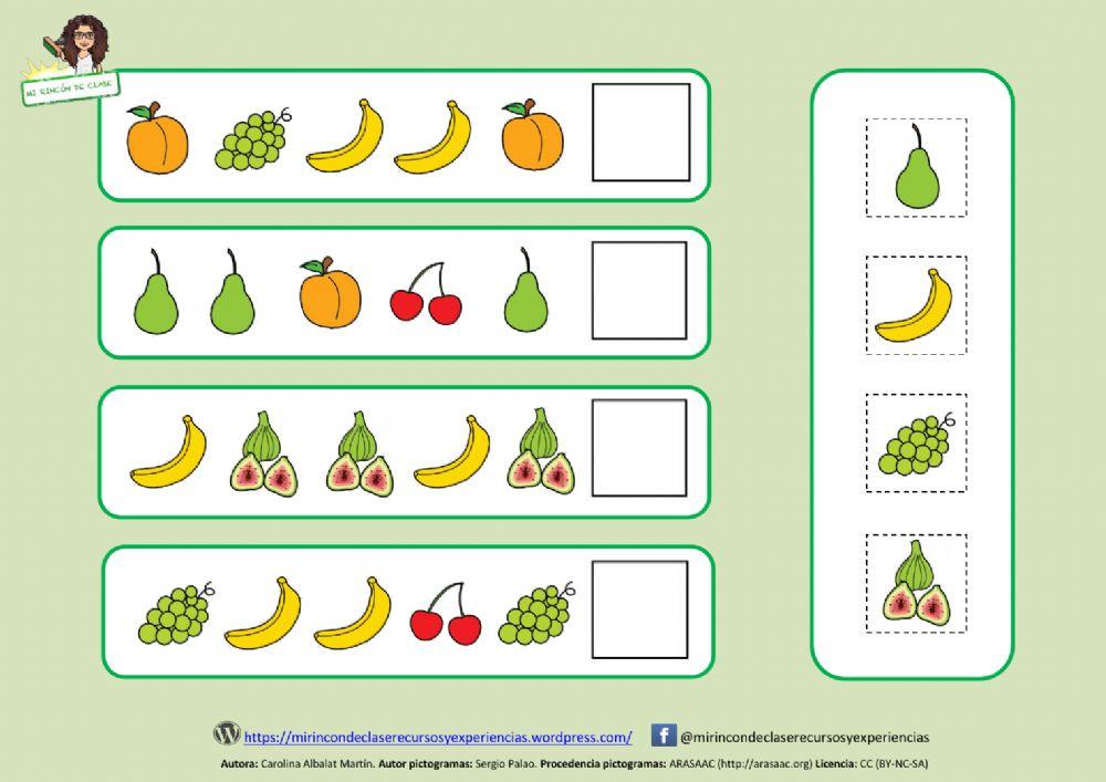 Lógica: Series productos del huerto