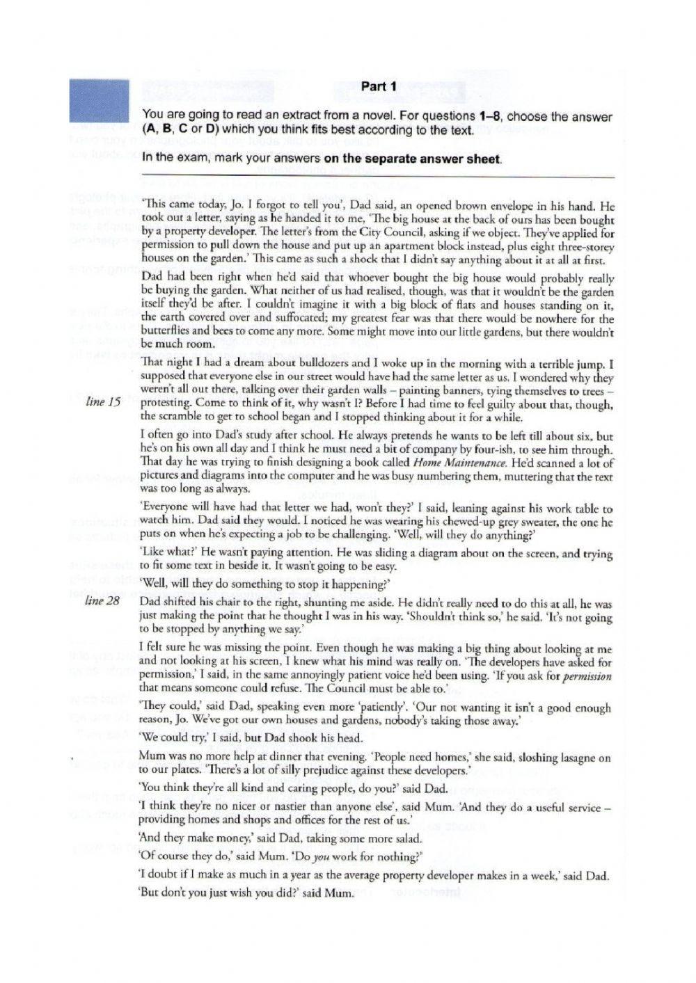 316480 | FCE Reading Part 1, 2, 3 | Evgenia Orlova