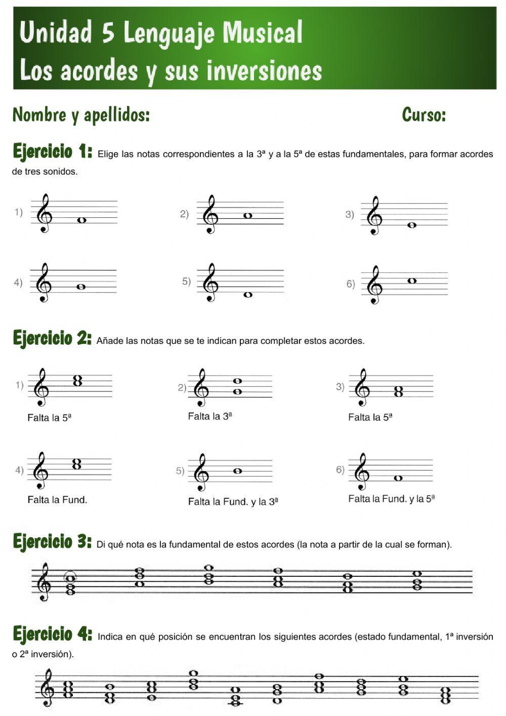 Unidad 5 Los acordes y sus inversiones