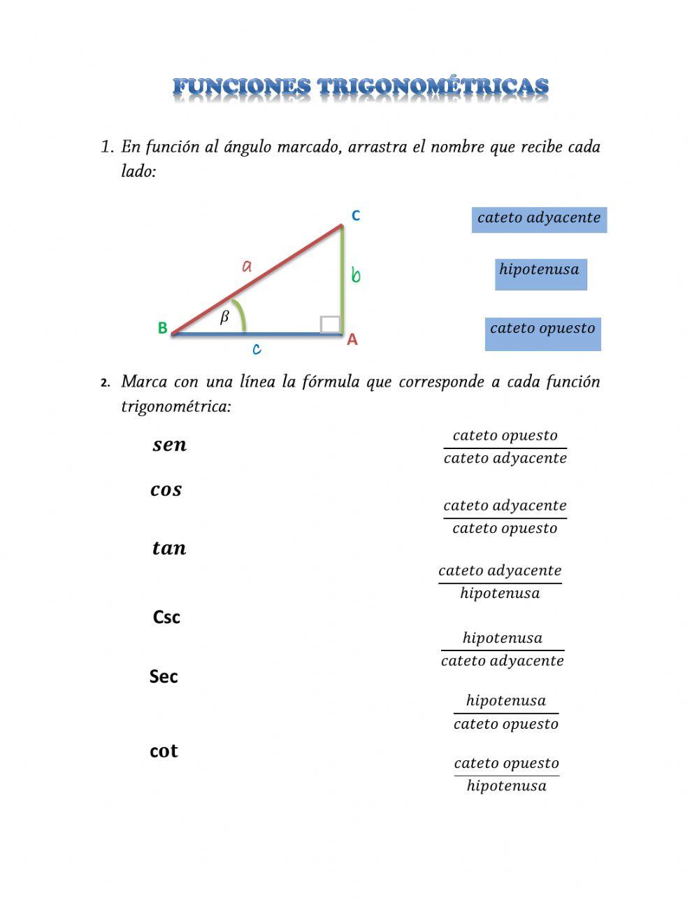 Funciones trigonométricas