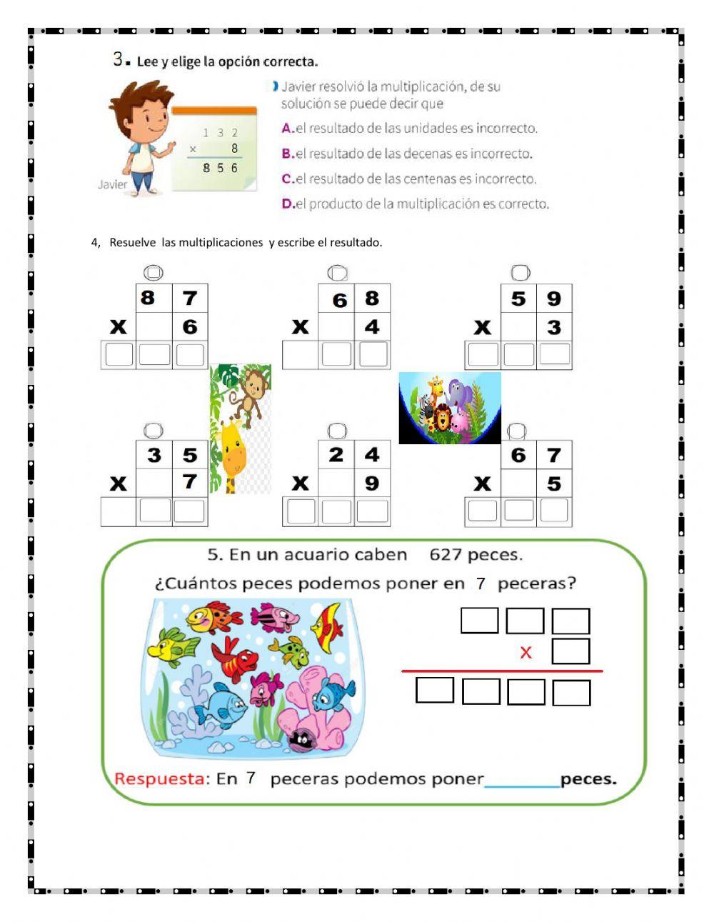 Evaluación de las tablas