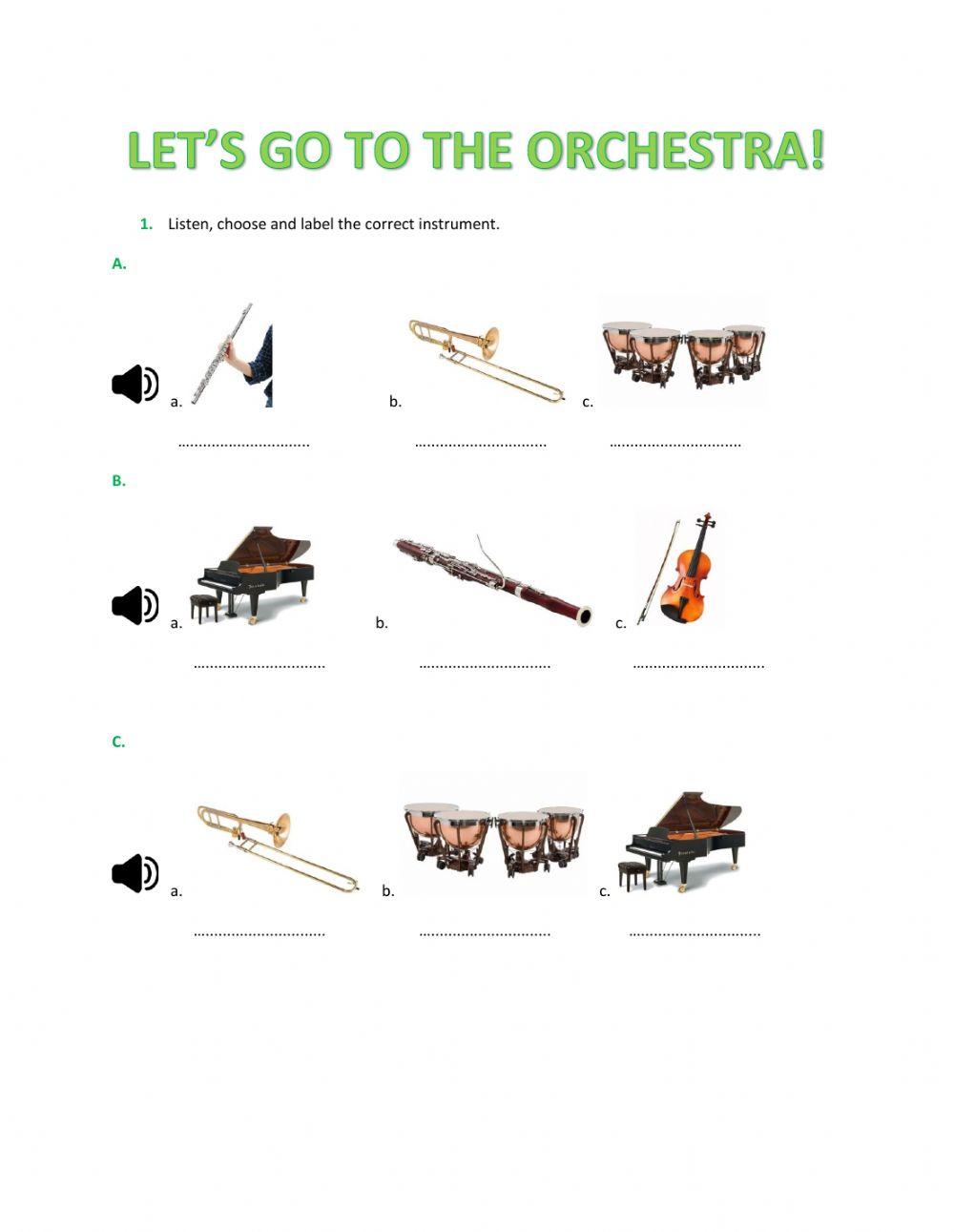Let's go to the orchestra!