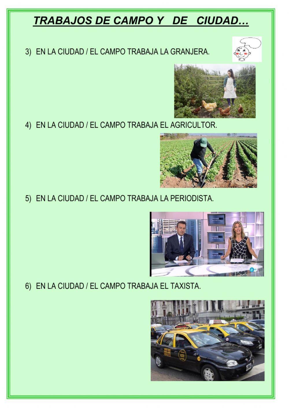 Trabajos de campo y ciudad