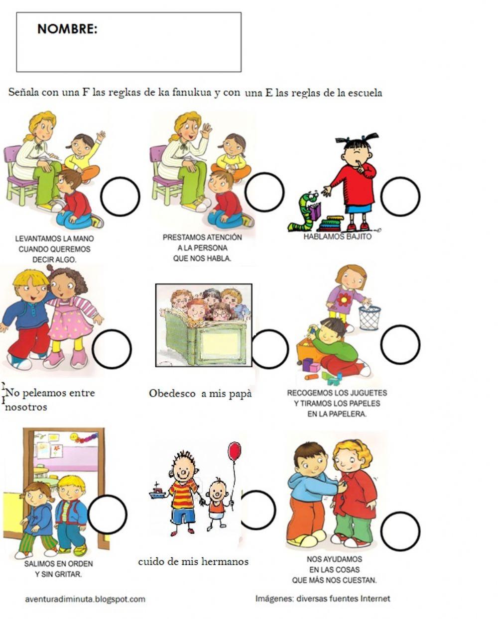 Reglas en casa y la escuela