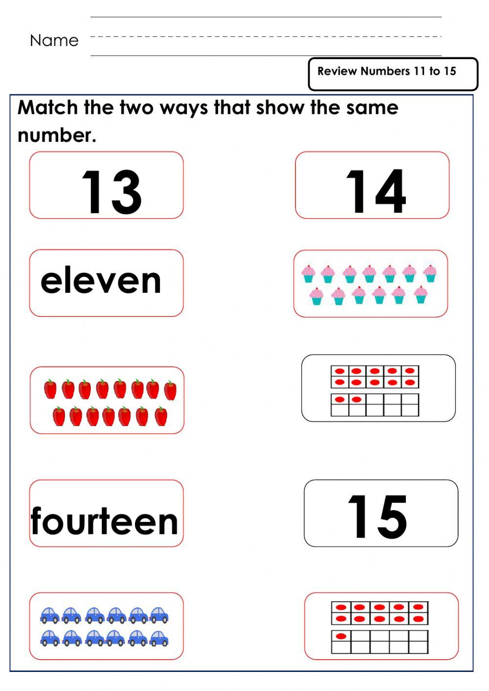 Review Numbers 11 to 15
