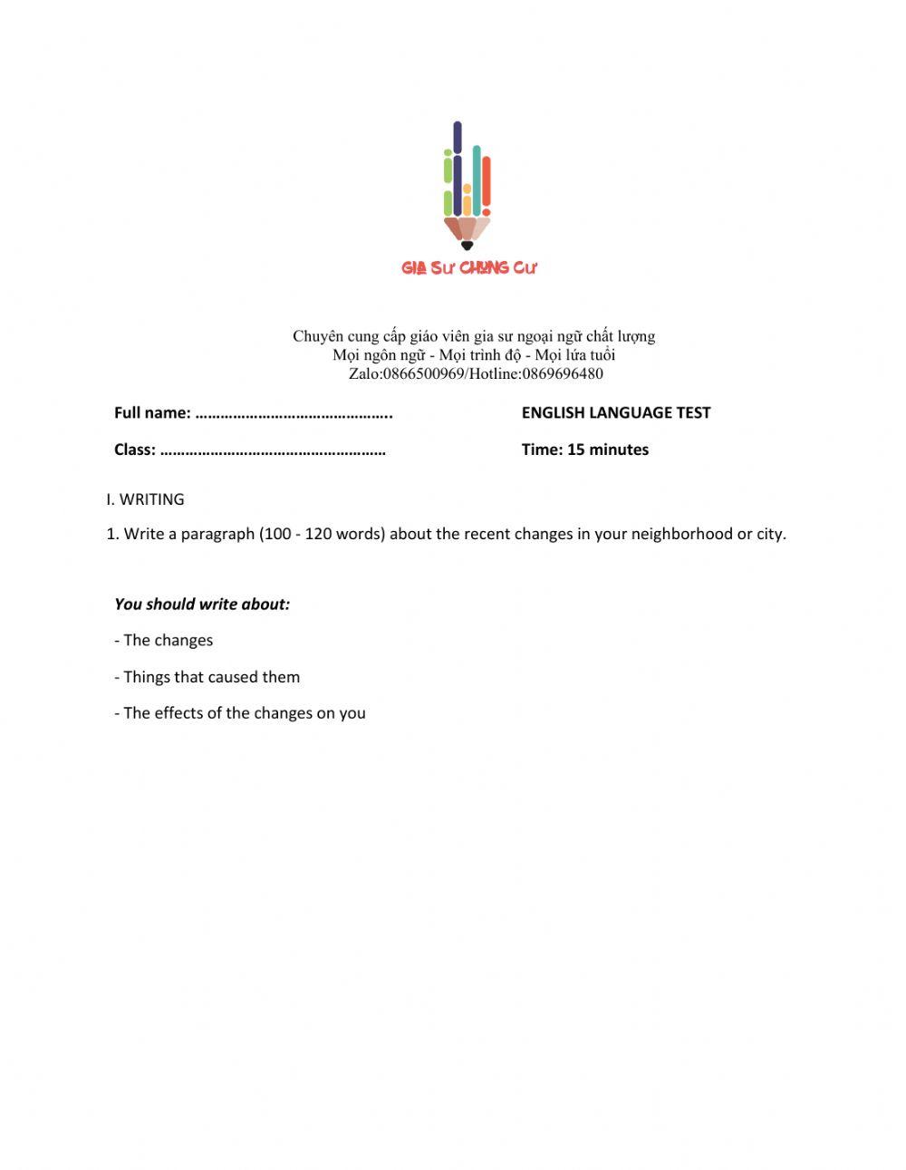 Lớp 9 - Unit 7 RECIPES AND EATING HABITS - WRITING