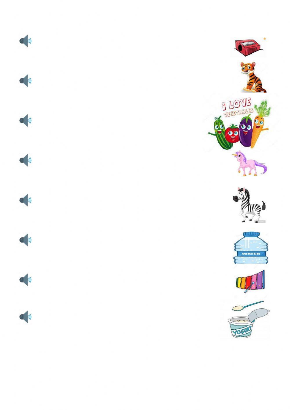 I spy,I spy ...listen and match