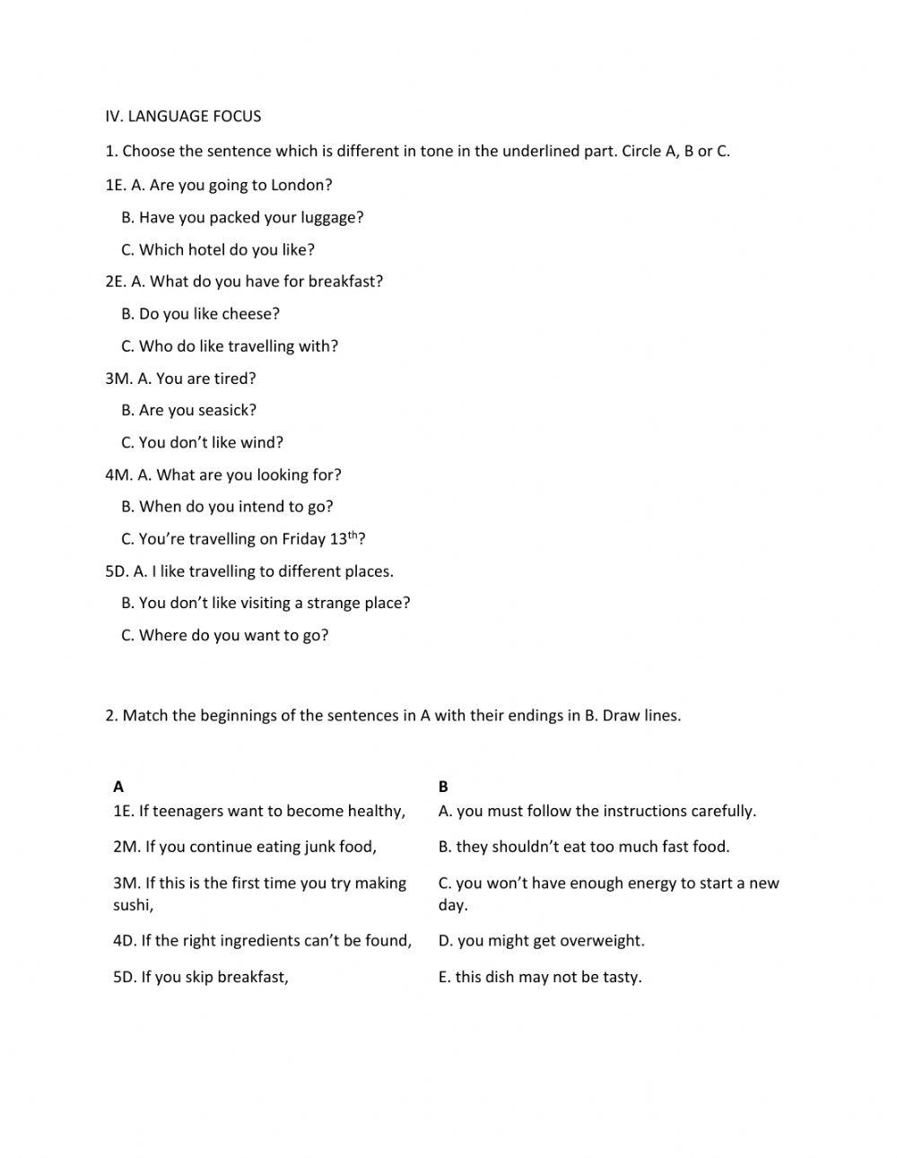 Lớp 9 - Kiểm tra 45 phút số 3 (Unit 7, 8)