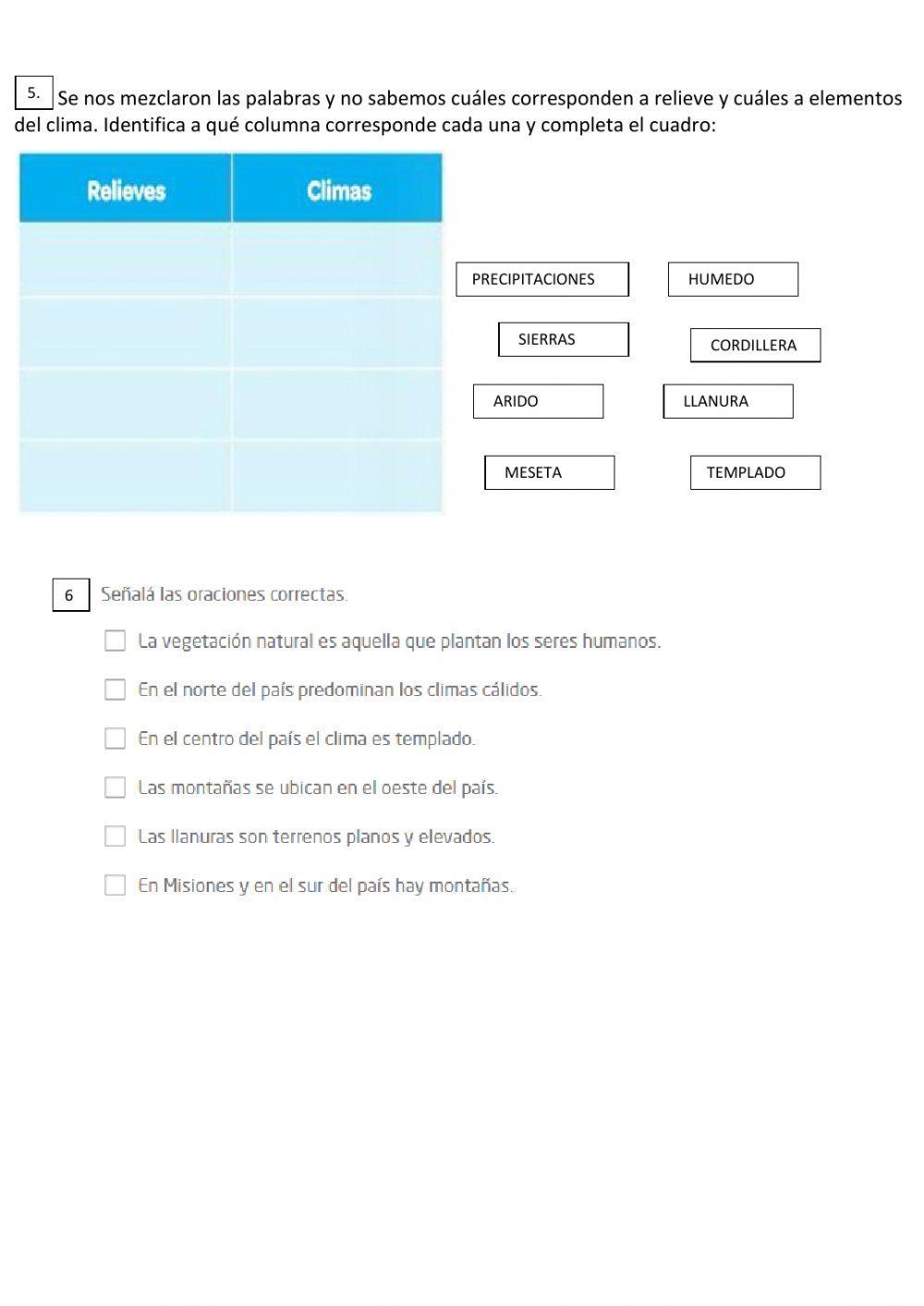 Características naturales