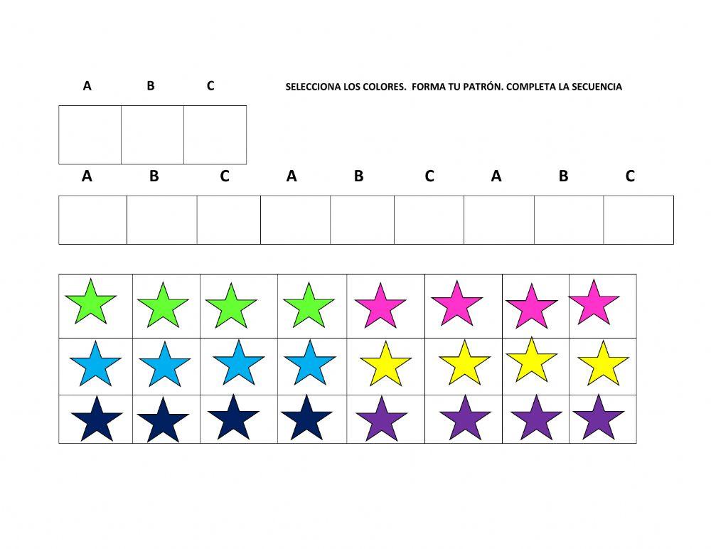 Patrón-secuencia ABC color