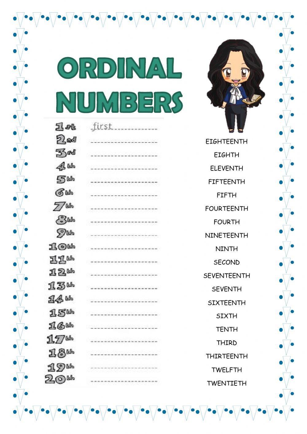 Ordinal numbers