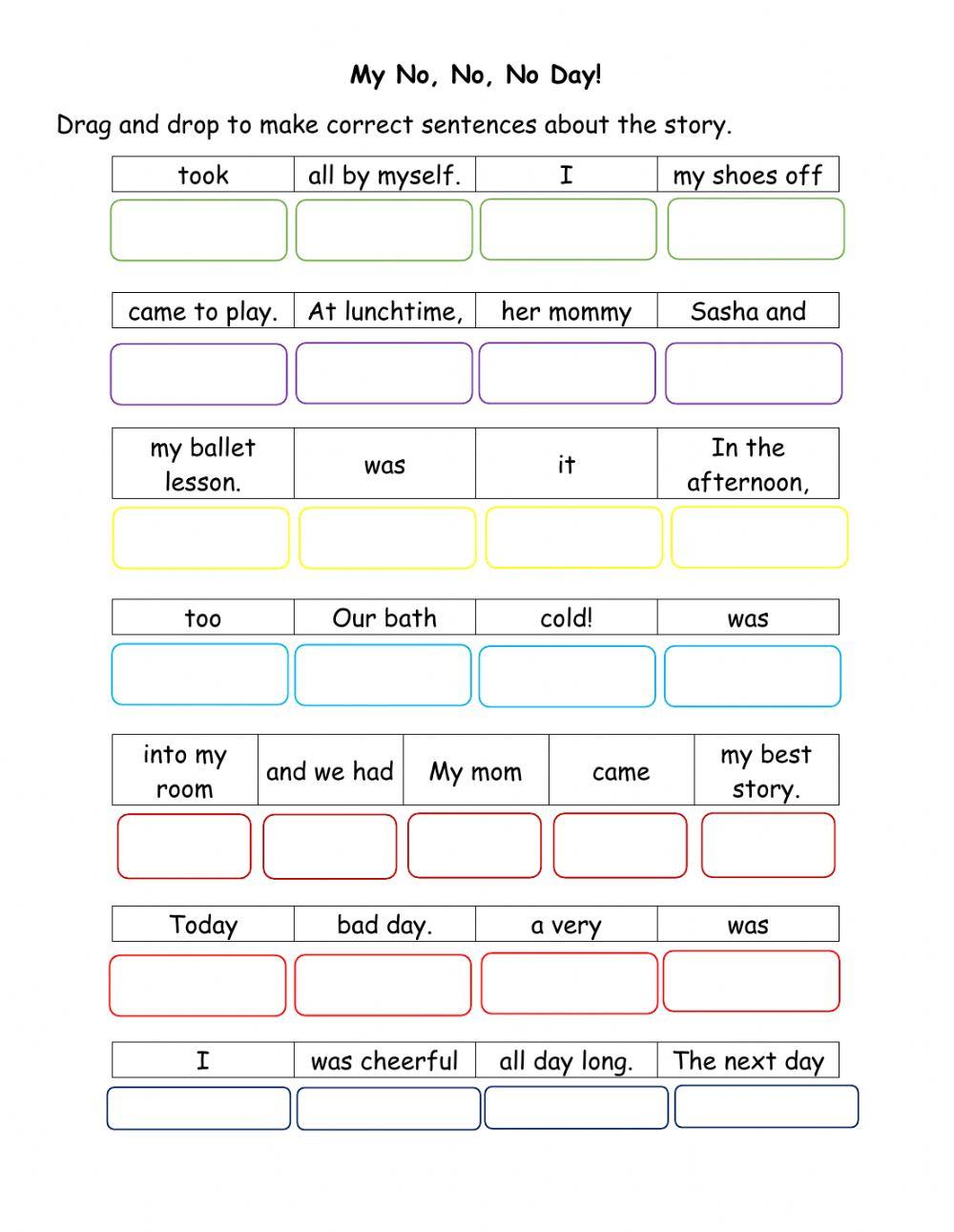 Unscramble the sentences