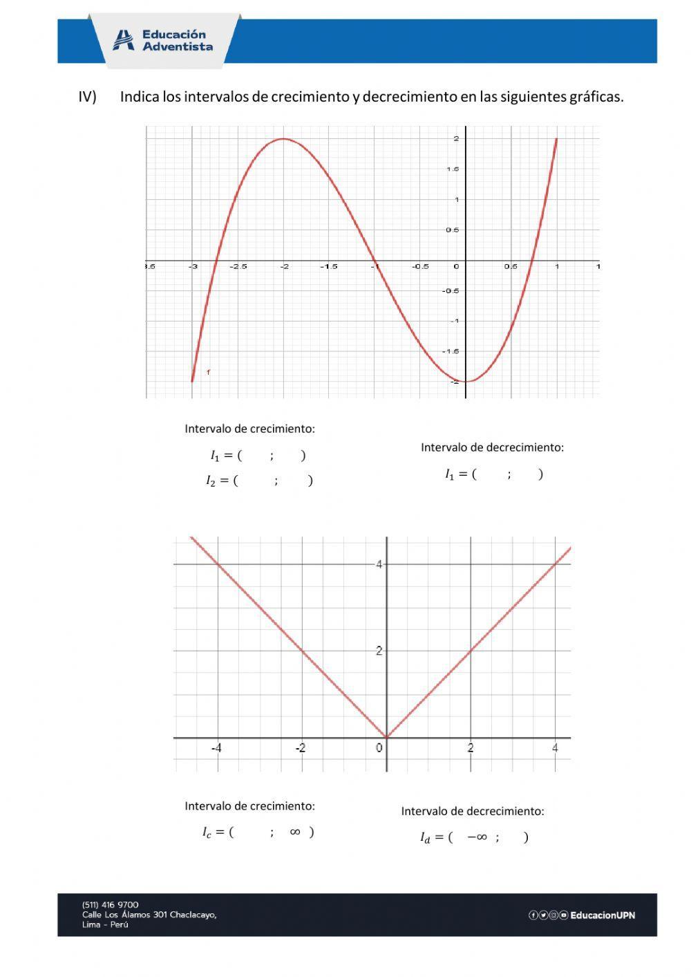 Funciones crecientes y decrecientes