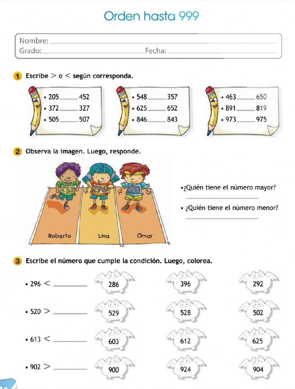 Escritura de números (nazaret)