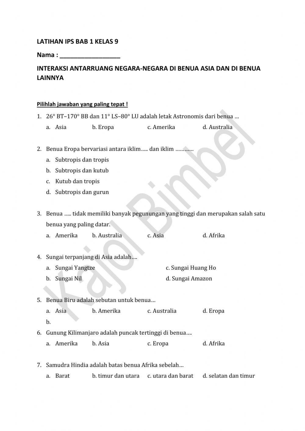 Interaksi Antarnegara 1