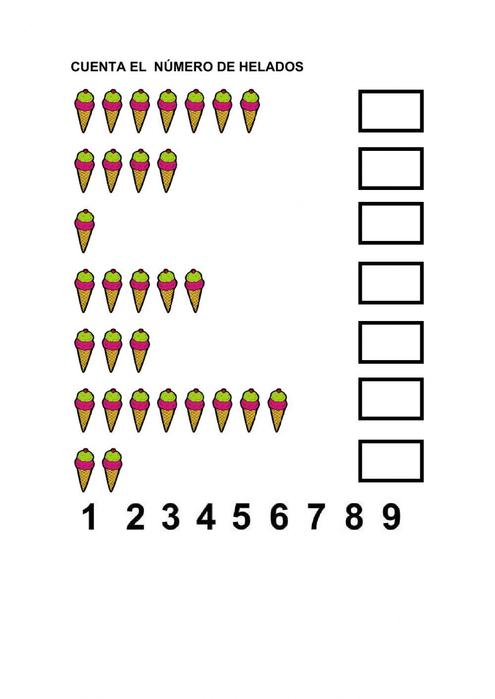 Cuenta los helados