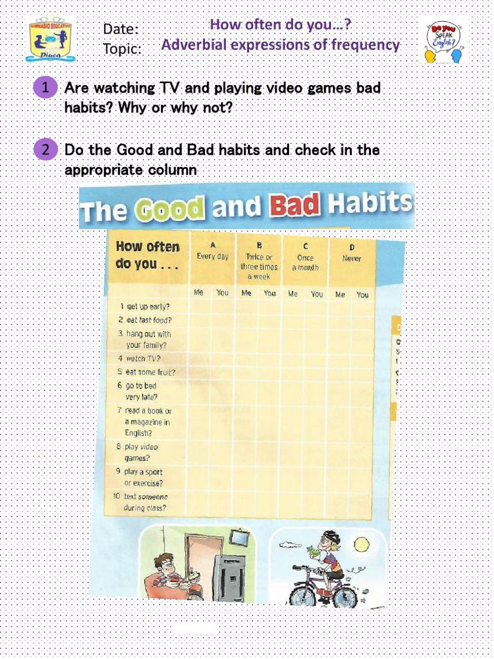 Adverbial expresions of frecuency