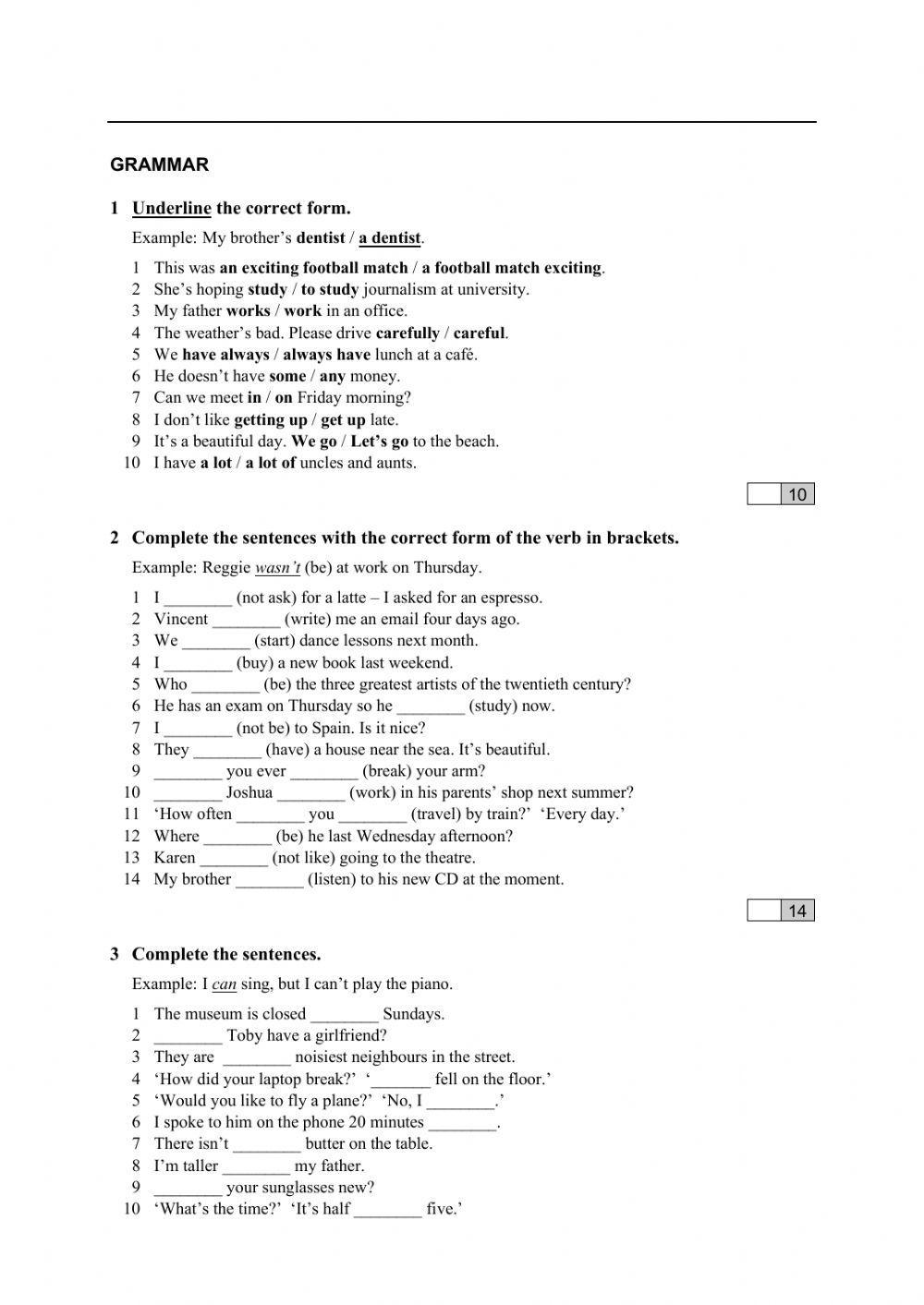 Present simple, present perfect, present continuous, past simple