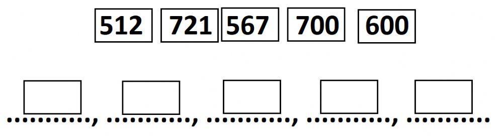 Ordeno de menor a mayor los números. Lo arrastro hasta el lugar correcto