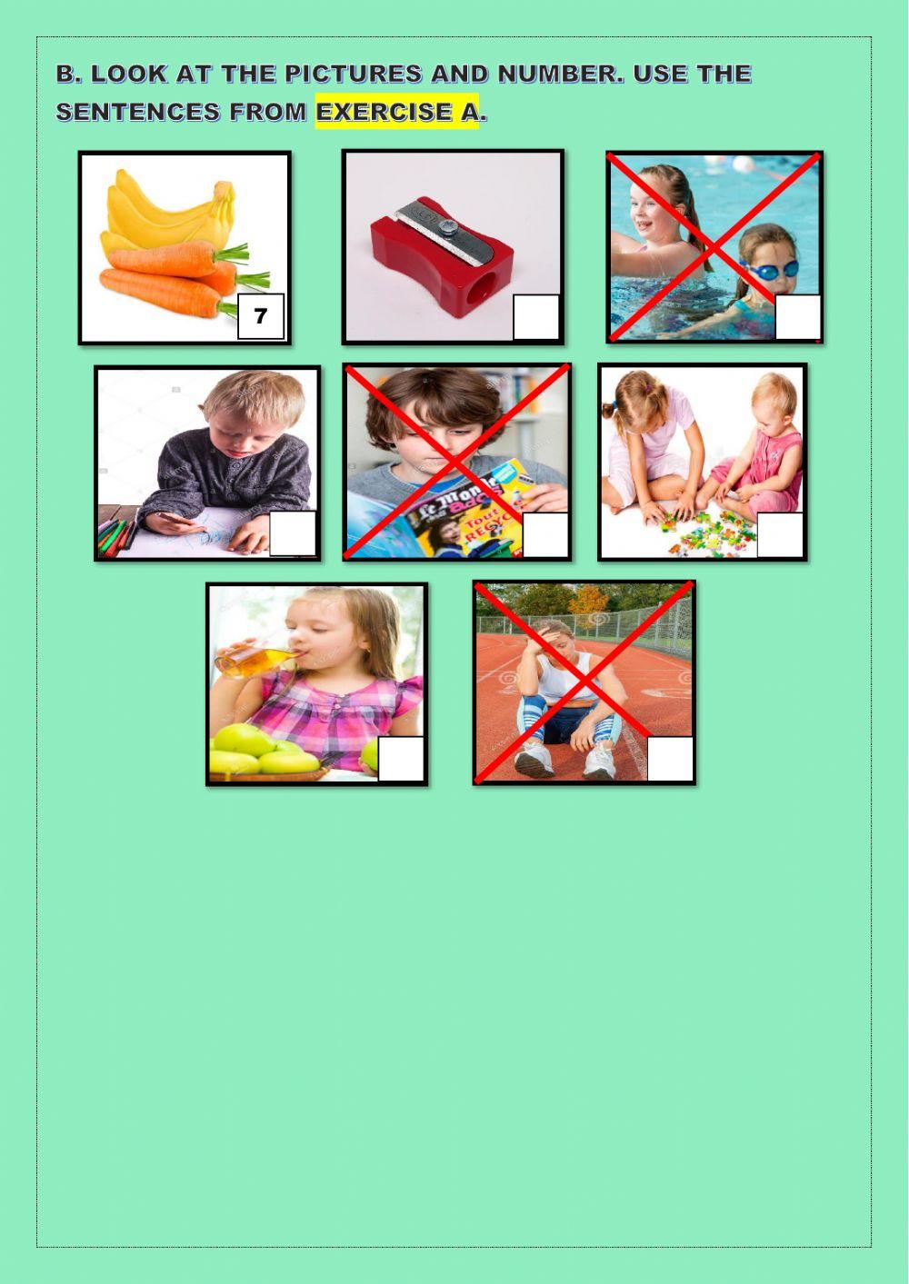 Put the sentences in order-Look and number