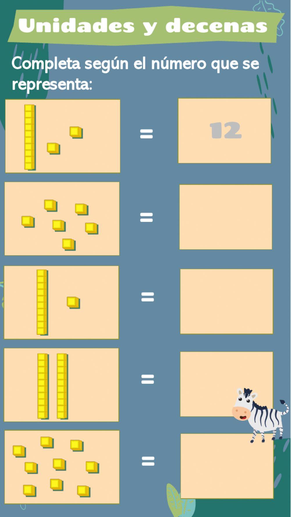 Unidades y decenas