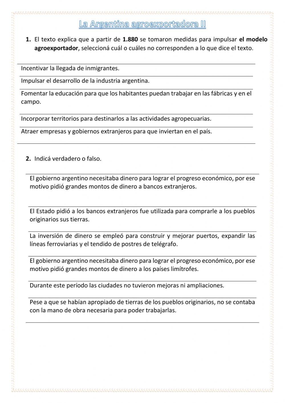 La Argentina agroexportadora II