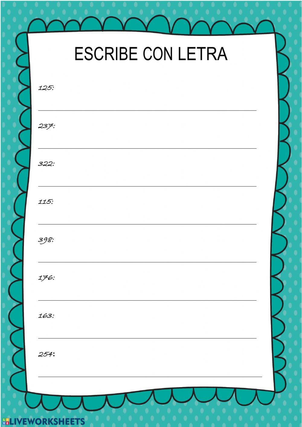 Números de tres cifras