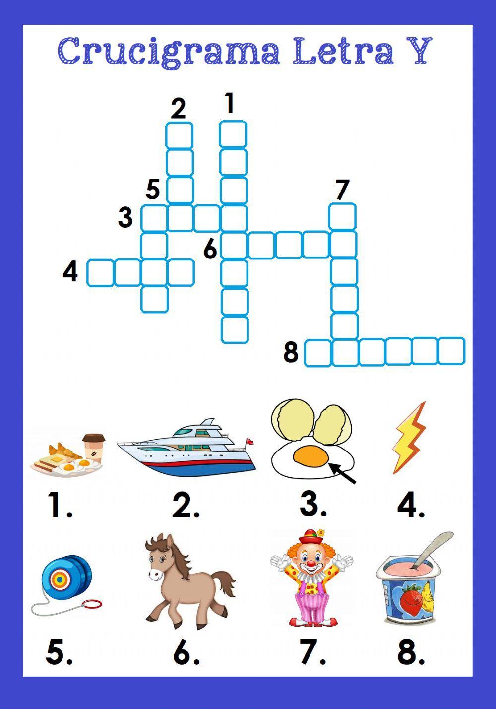 Crucigrama Letra Y