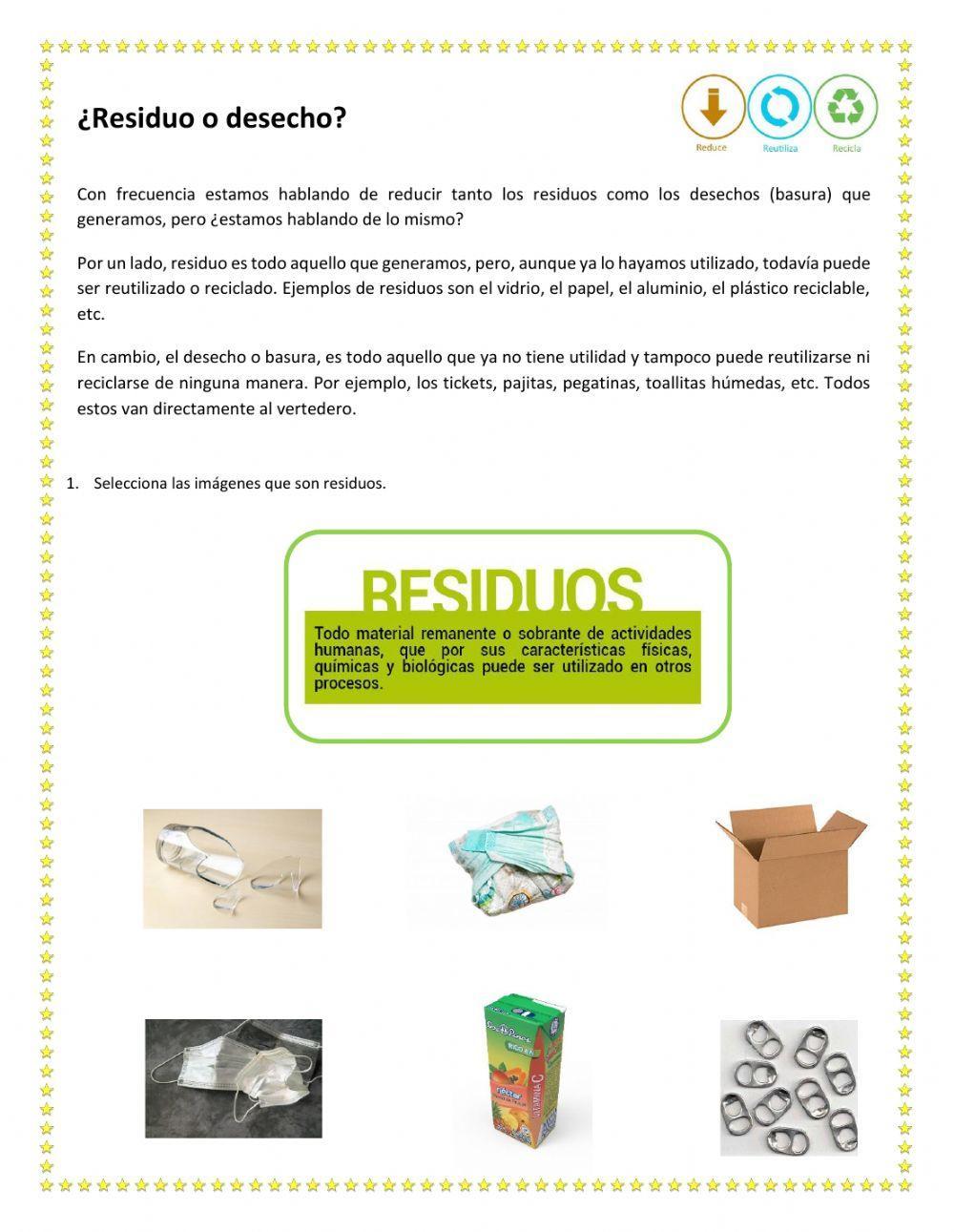 Residuo o desecho