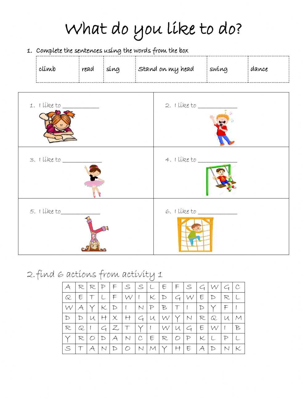 What do you like to do?