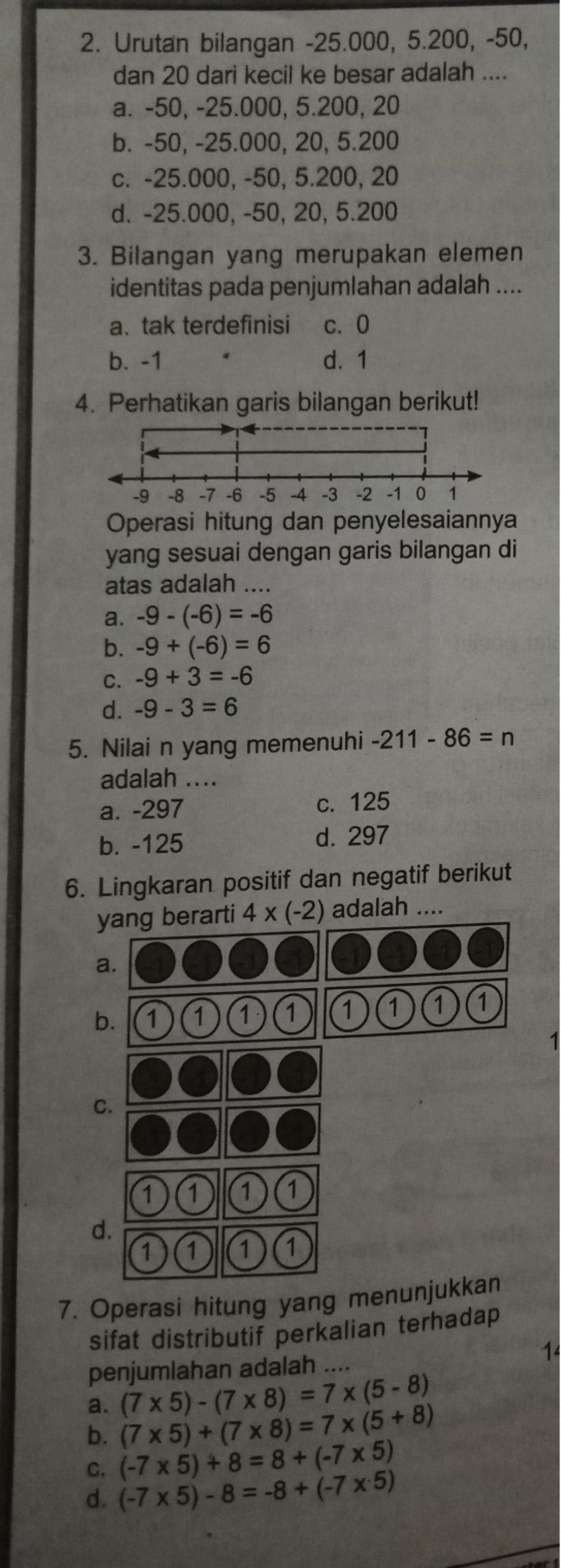 Matematika Bilangan bulat kelas 6