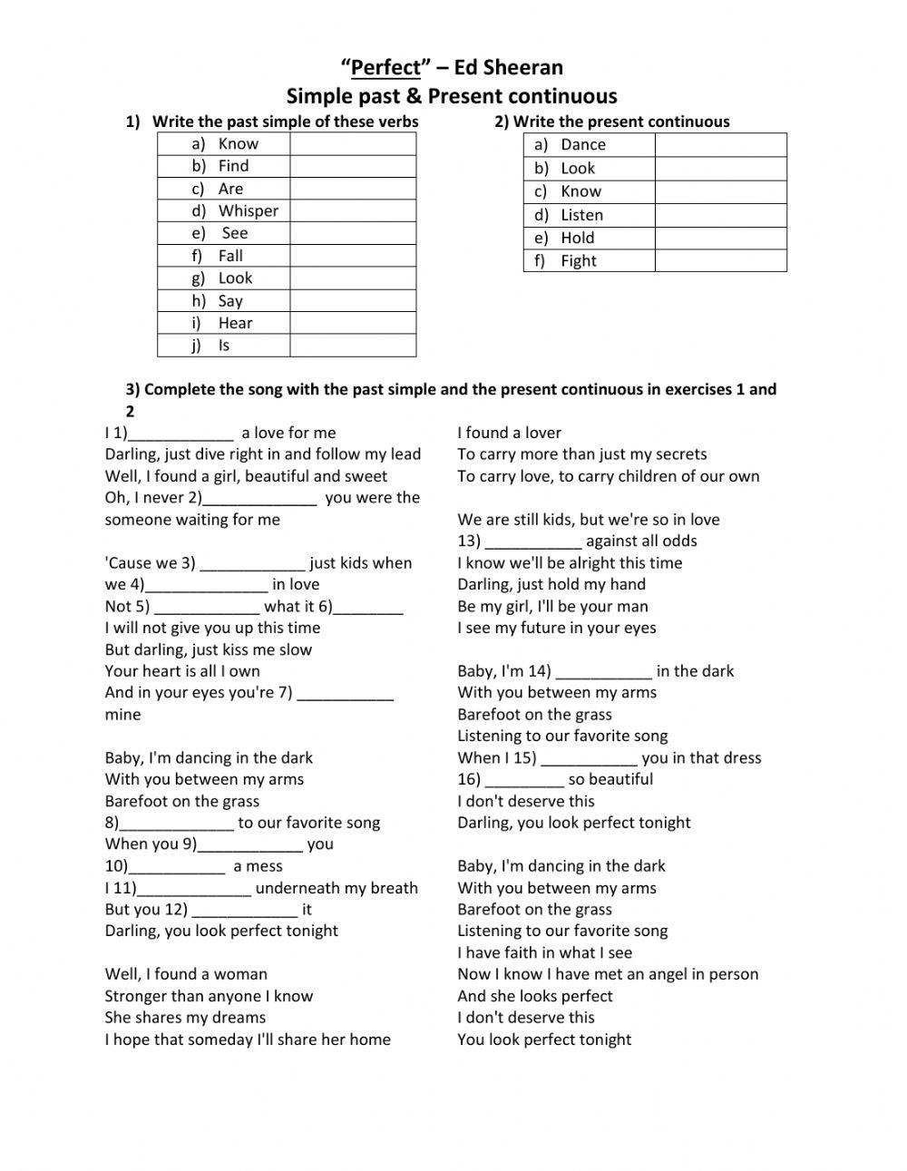 Perfect by Ed Sheeran