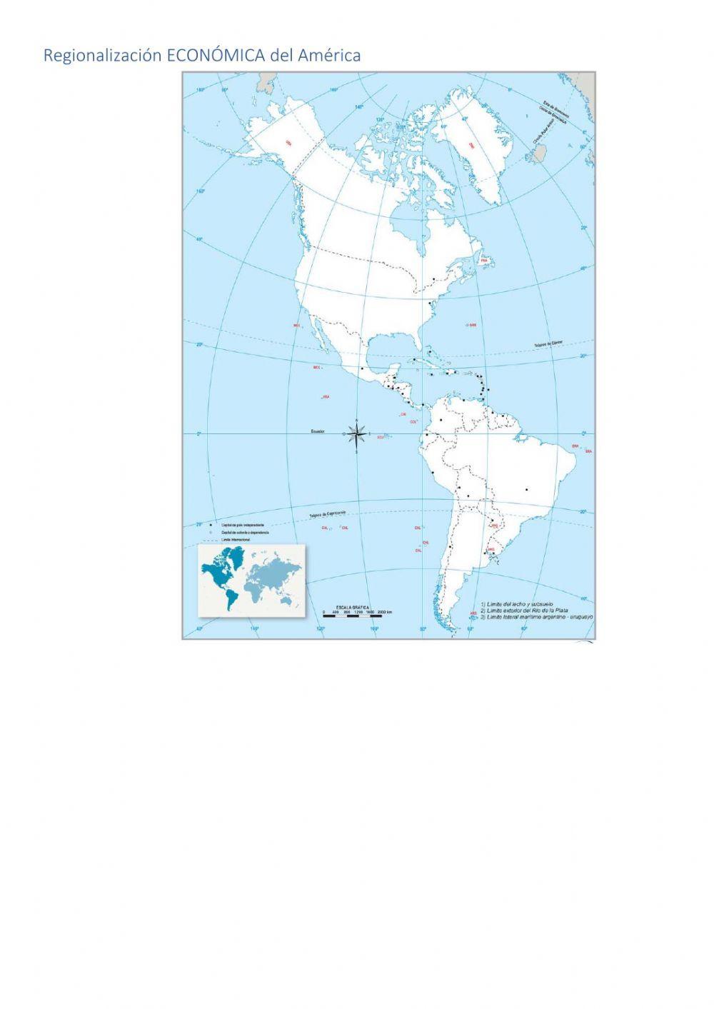 Regionalización de américa