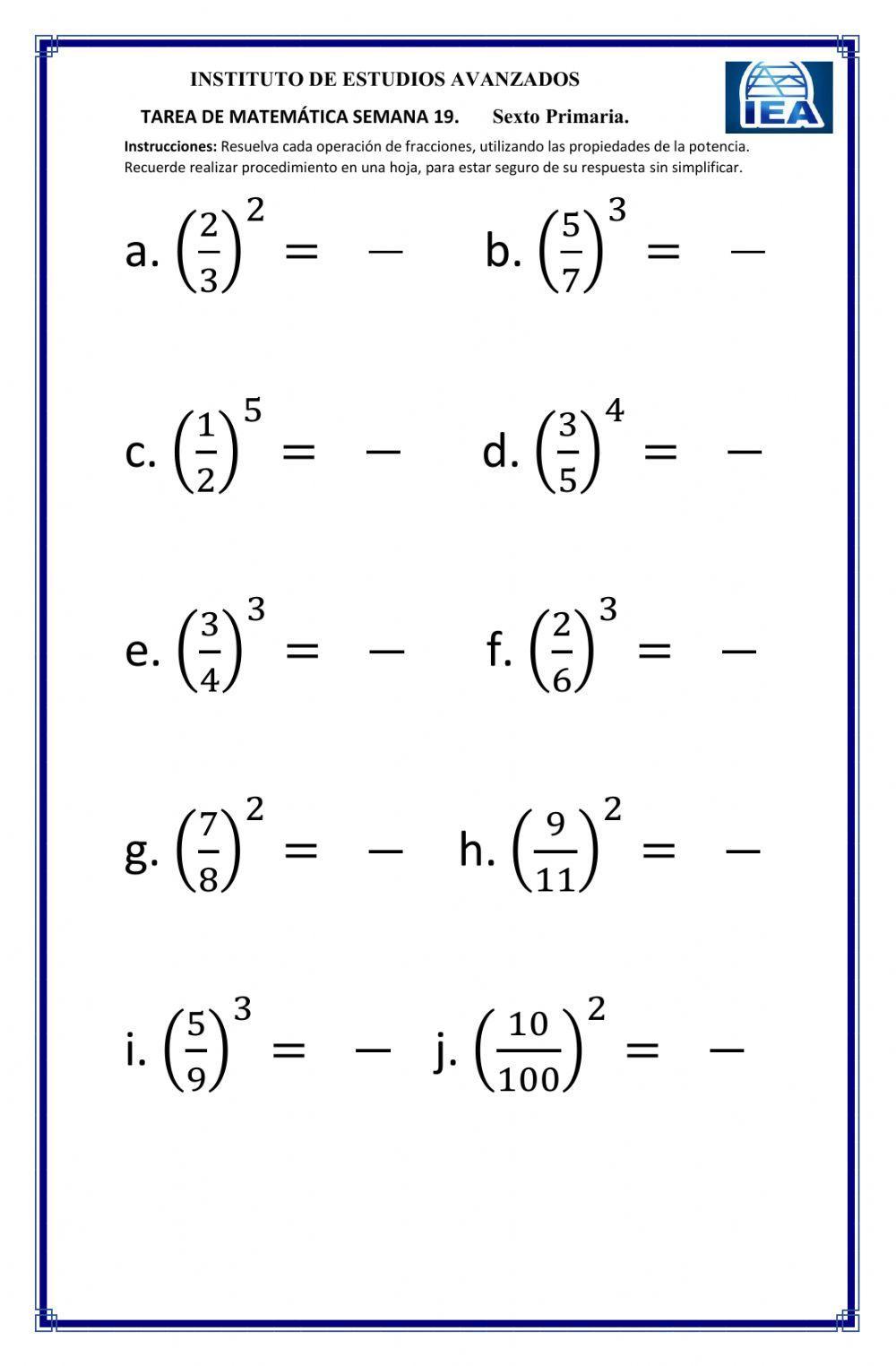 Propiedades de Potencias