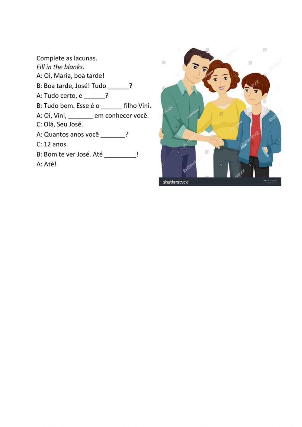 Complete o diálogo (PT-BR)