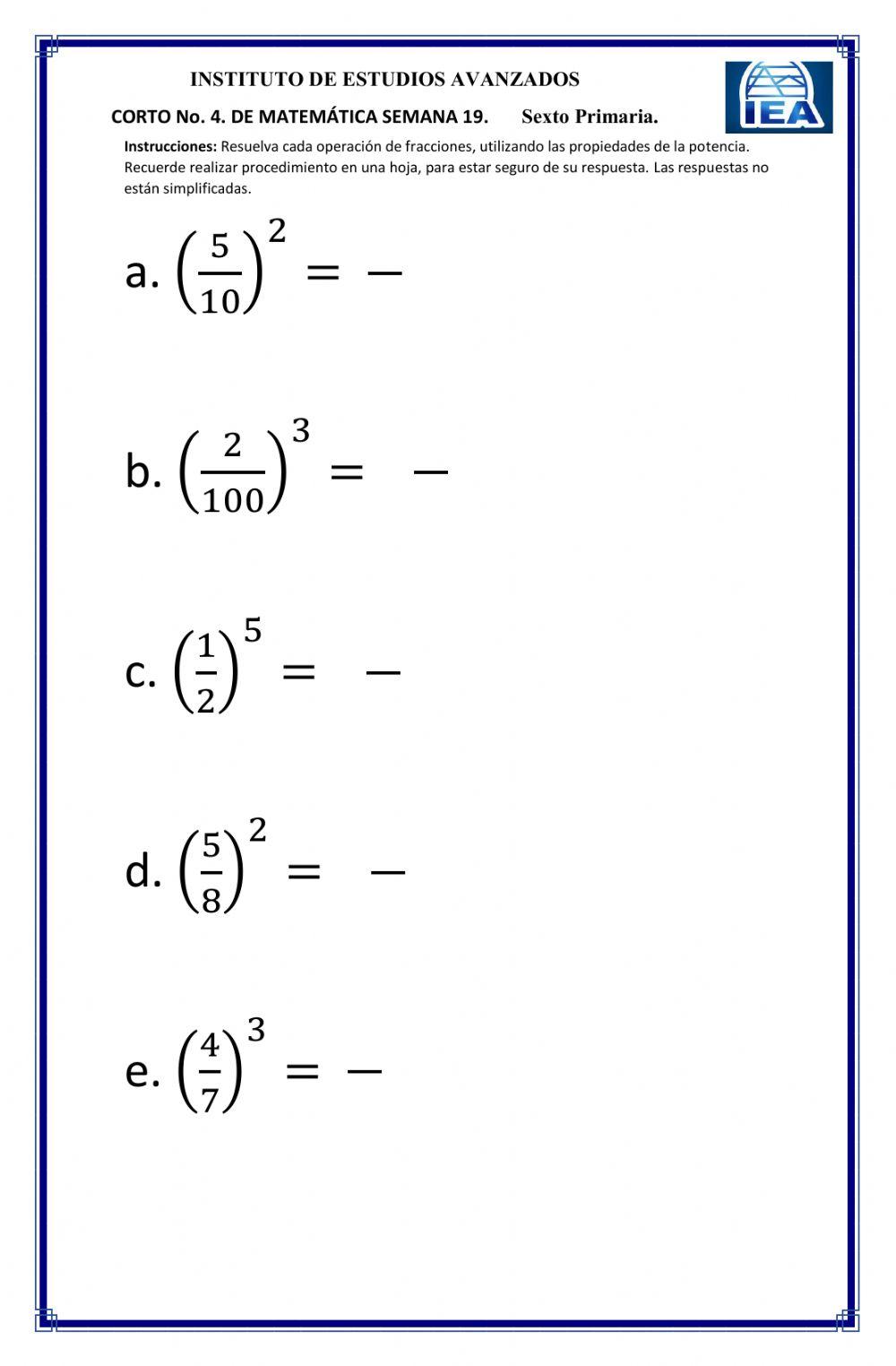 Propiedades de Potencias