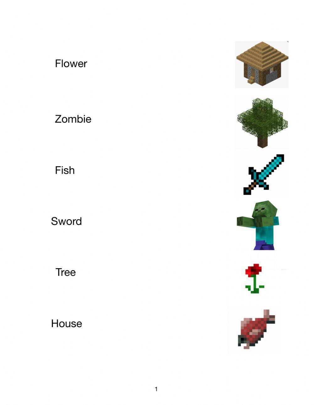 Minecraft Vocabulary
