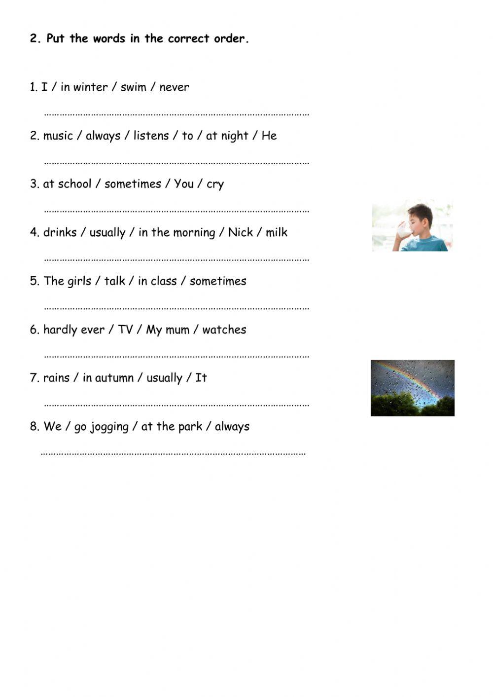 Adverbs of frequency