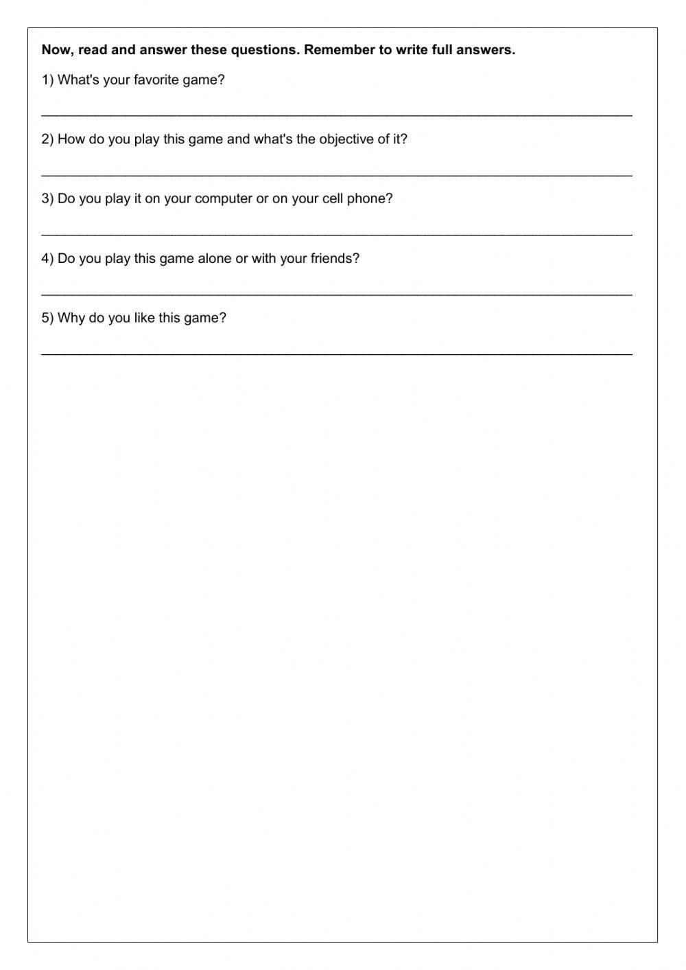 Fortnite (listening comprehension)