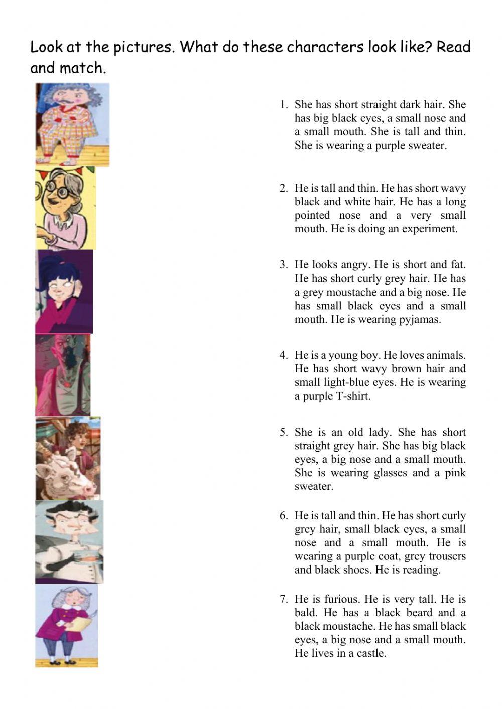 Describing people - Guess the character (Story Central 2)