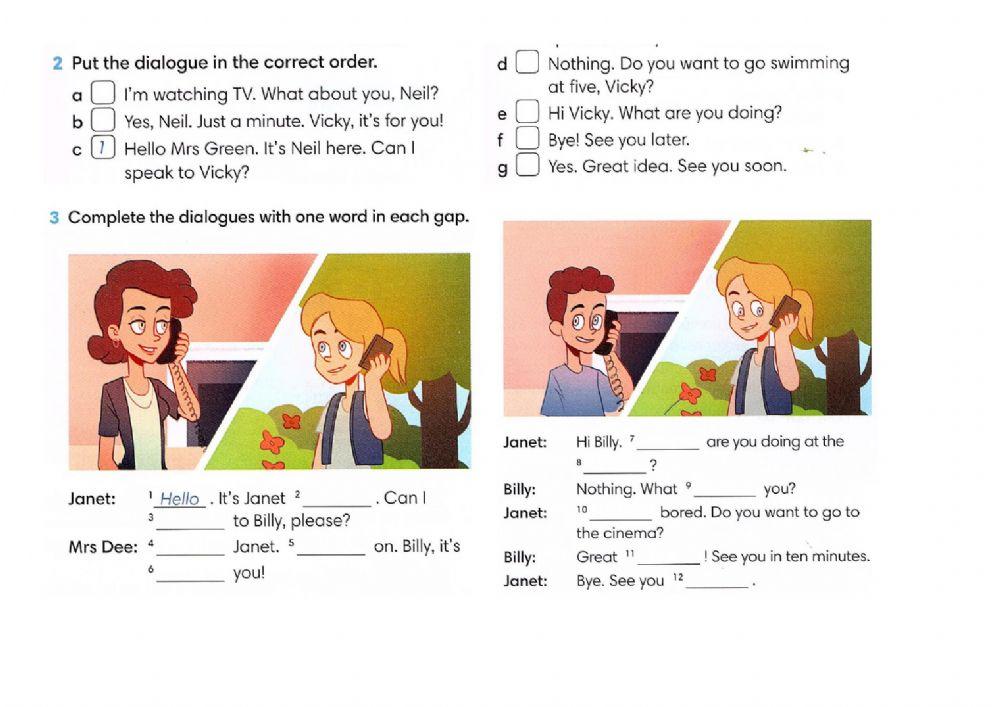 Talking on the phone - 3.4