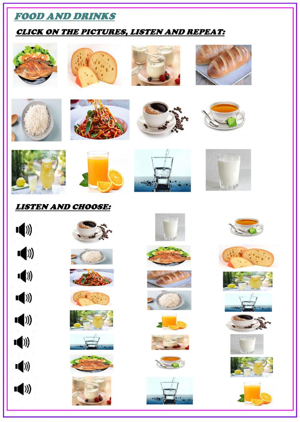 Food and drinks Food and drinks