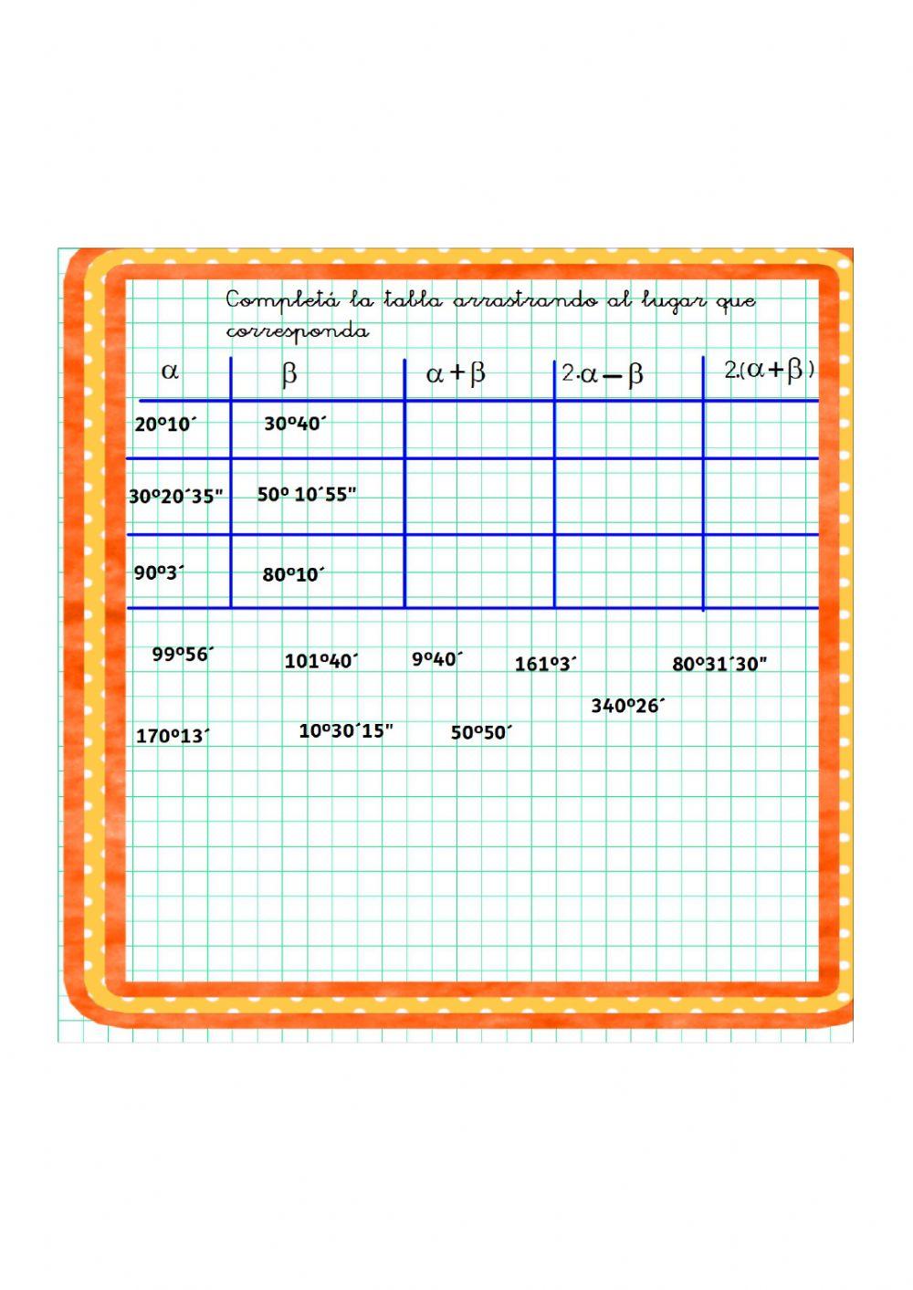 Complemento y Suplemento de ángulos