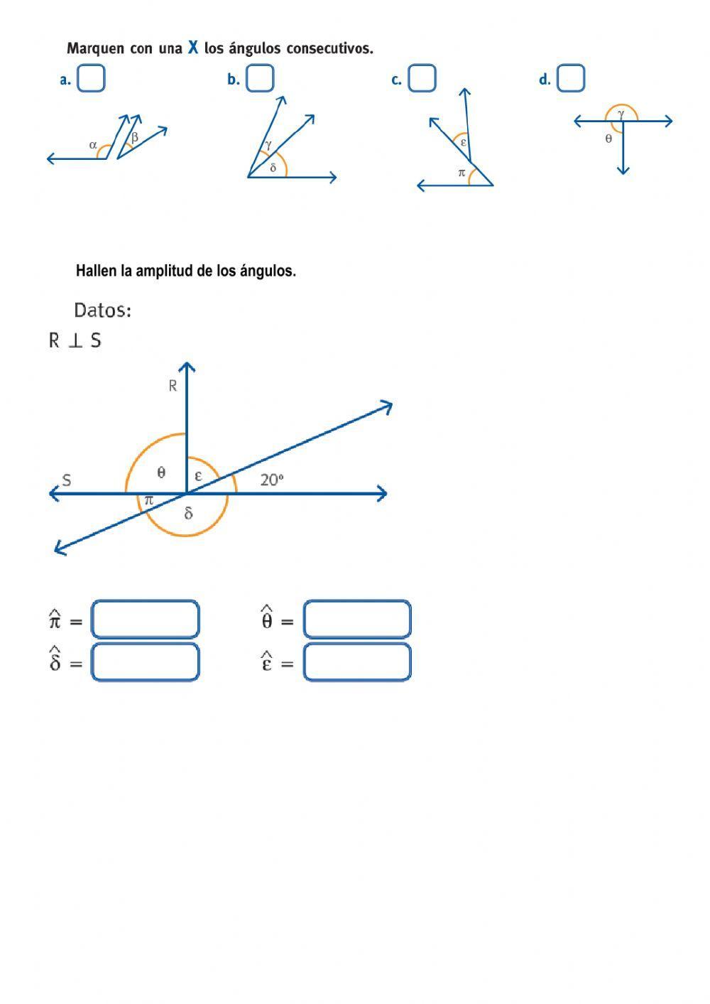 Punto recta plano ángulos
