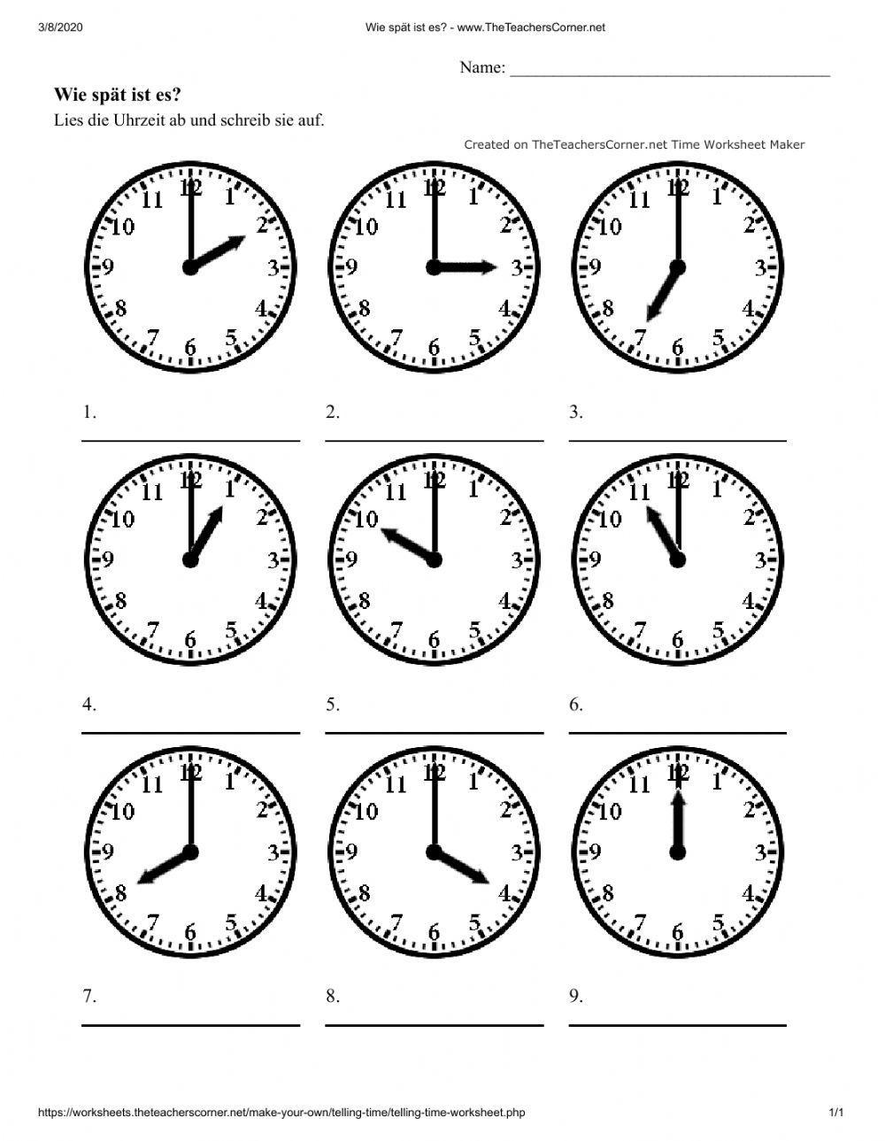 Wie spät ist es?