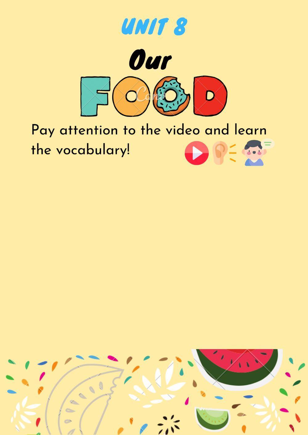 Fruits and Vegetables